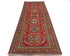 11 Feet Red Kazak Afghan Hand Knotted Wool Runner Rug